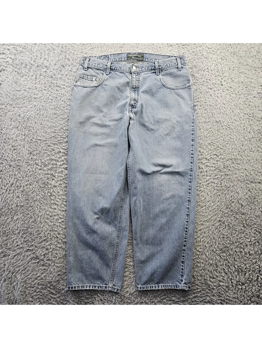 Vintage Levi's Silvertab Jeans 90s 36x30 Baggy Skater Faded *Flaw